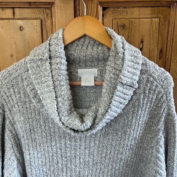Softies Large / XL Sweater Dress Gray Lounger Pocket Cozy Soft Marshmallow - Picture 4 of 12